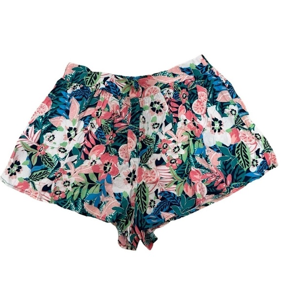 Love & Piece Pants - Love & Piece Collective Tropical Print Rayon Shorts NWOT